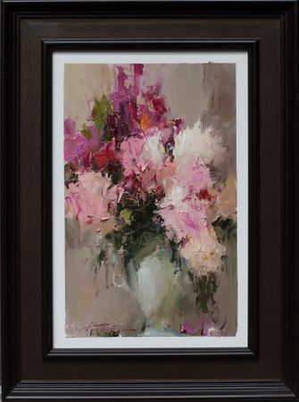 Евгений Бурцев (Картина, живопись - 
                  30 x 40 см) Пионовая композиция 26-3