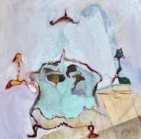Каролина Росляк (Авторская графика - 
                  40 x 40 см) Спальня на старом натюрморте