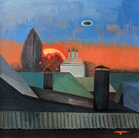 Мария Третьякова-Мураткина (Картина, живопись - 
                  20 x 20 см) Спокойно