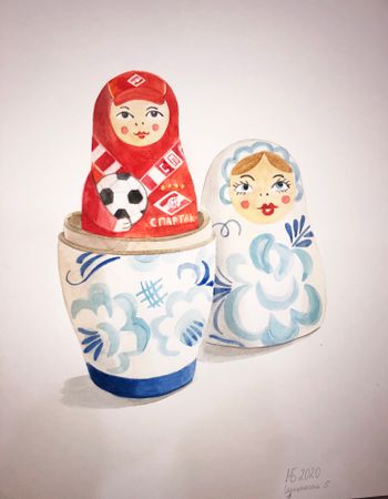 Мария Буртова (Авторская графика - 
                  30 x 40 см) Сущность (Спартак)