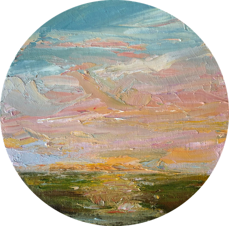 Маргарита Басалей (Картина, живопись - 
                  25 x 25 см) В июне