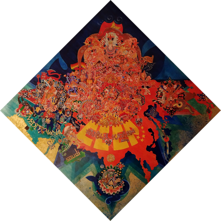 Павел Ольхович (Картина, живопись - 
                  110 x 110 см) Красный котел