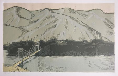Евгения Крутова (Графика печатная - 
                  63 x 44 см) По течению