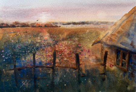 Жанна Губина (Авторская графика - 
                  55 x 38 см) Воздушный змей