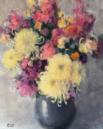 Екатерина Феоктистова (Картина, живопись - 
                  40 x 50 см) Зимний букет