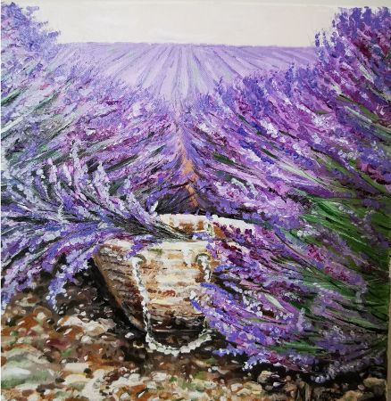 Картина, живопись Provence или Прованс в душе – Мила Bezú, 40 x 40 см,  №8929 – Купить на Bizar