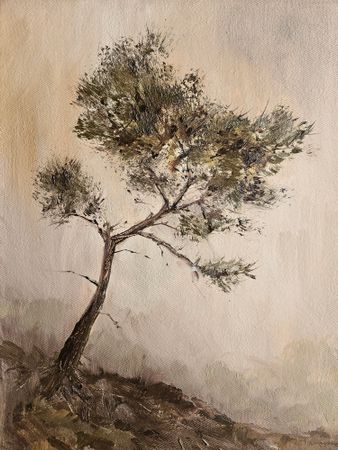 Светлана Юматова (Картина, живопись - 
                  35 x 35 см) Песчаная буря