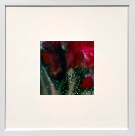 Анастасия Попова (Авторская графика - 
                  40 x 40 см) Красные цветы