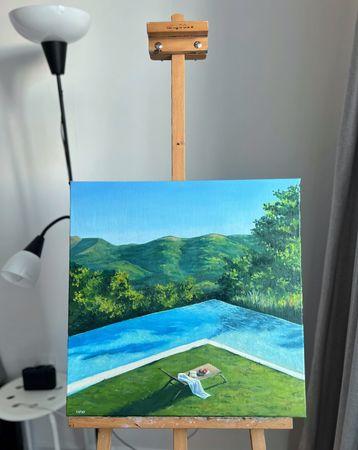 Ксения Карих (Картина, живопись - 
                  50 x 50 см) Наслаждение