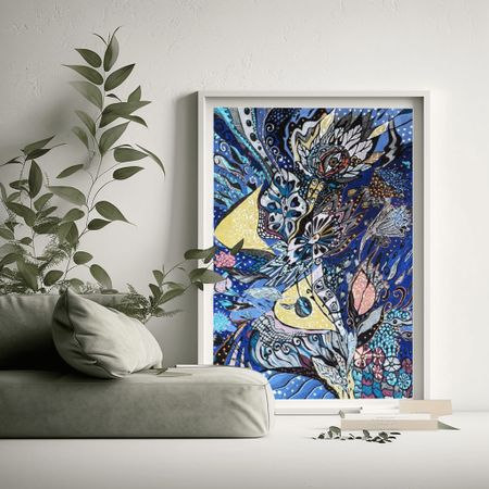 Ирина Шумская (Авторская графика - 
                  40 x 60 см) Букет