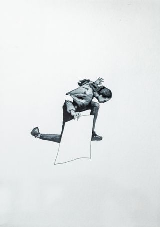 Евгений Гранильщиков (Авторская графика - 
                  21 x 29.7 см) Неустойчивый одиночный пикет