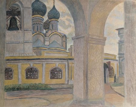 Екатерина Маланьина (Авторская графика - 
                  65 x 50 см) Ростов Великий