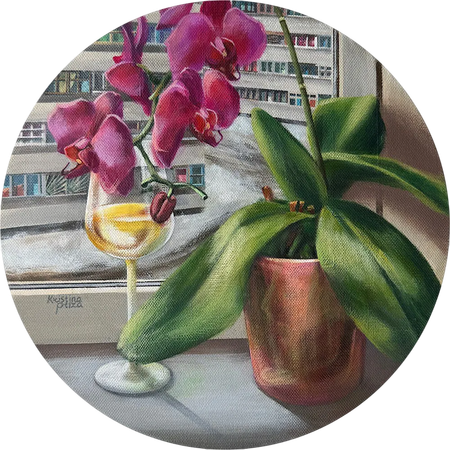Kristina Ptiza (Картина, живопись - 
                  30 x 30 см) Viognier