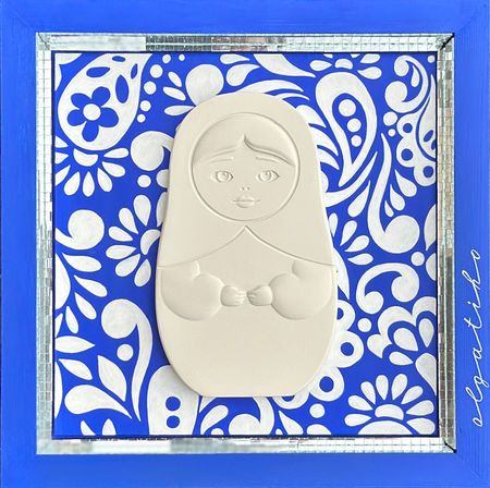 Ольга Зайцева (Картина, живопись - 
                  25 x 25 см) Славянский шик 19