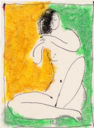 Марсель Ялалов (Авторская графика - 
                  4 x 5 см) Nude