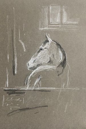 Надежда Воронцова (Авторская графика - 
                  21 x 30 см) В конном клубе