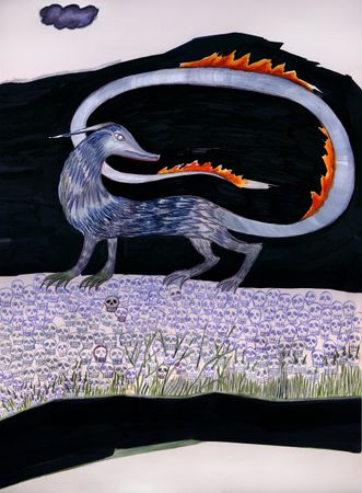 Павла Маркова (Авторская графика - 
                  30 x 40 см) Dragon