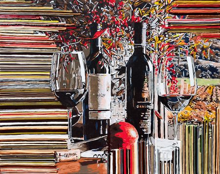 Ирина БАСТ (Картина, живопись - 
                  50 x 40 см) Дегустация вина