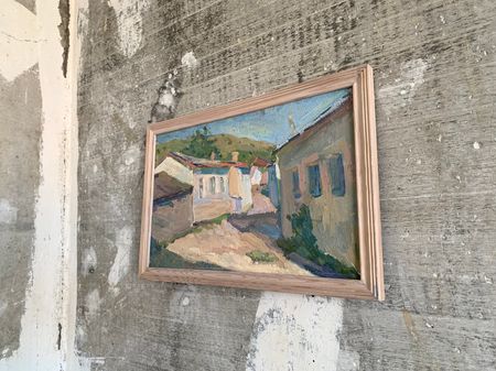 Елизавета Тульчинская (Картина, живопись - 
                  33.5 x 21.5 см) Этюд. Улица