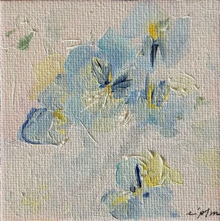Виктория Зарецкая (embrassé par la muse) (Картина, живопись - 
                  7.5 x 7.5 см) Pensées
