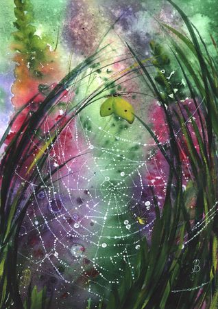 Алла Валежина (Авторская графика - 
                  30 x 42 см) Опасная встреча