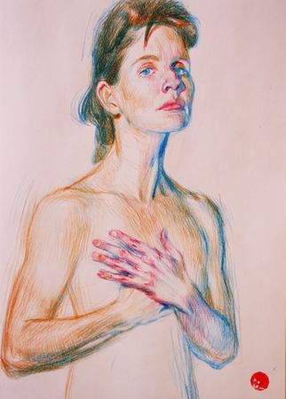 Алан Хатагты (Авторская графика - 
                  30 x 42 см) Работа из серии "Вечерний рисунок"