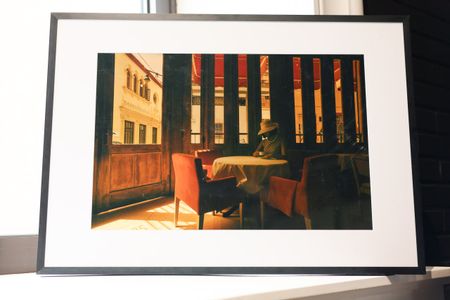 Евгений Доманов (Фотография - 
                  70 x 50 см) Старое кафе
