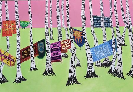 Елизавета Полицина (Картина, живопись - 
                  65 x 50 см) Привал кочевников