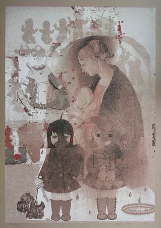 Дарья Мазур (Графика печатная - 
                  45 x 65.5 см) Ожидание