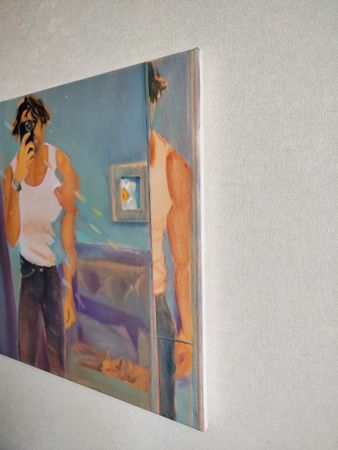 Надежда Прадес (Картина, живопись - 
                  55 x 46 см) Нарцисс и нимфа Эхо