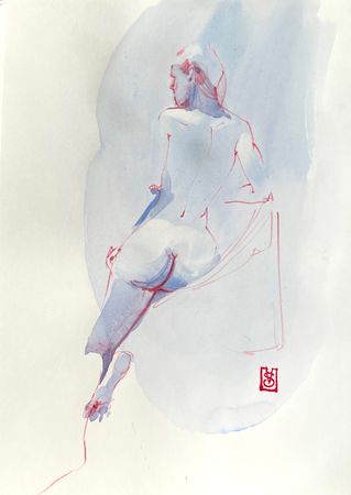 Виктория Севастьянова (Авторская графика - 
                  21 x 30 см) Nu sketch