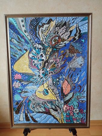 Ирина Шумская (Авторская графика - 
                  40 x 60 см) Букет