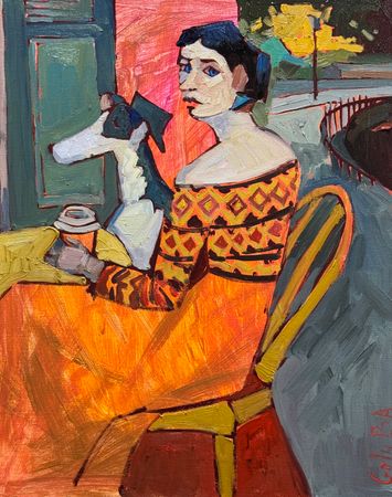 Анна Голубь (Картина, живопись - 
                  40 x 50 см) Кофе на вынос