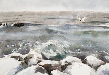 Юлия Третьякова (Авторская графика - 
                  56 x 39 см) Зима