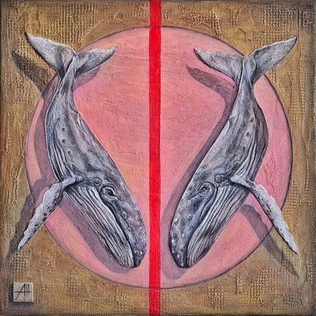 Анна Шуваева (Картина, живопись - 
                  40 x 40 см) Диалог