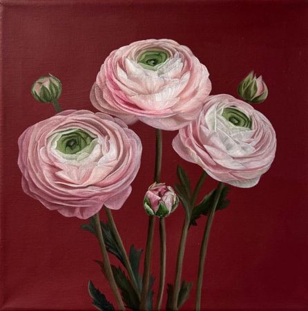 Наталья Наумова (Картина, живопись - 
                  30 x 30 см) Ранункулюсы