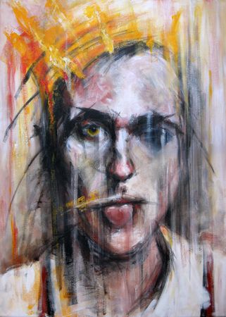 Татьяна Ивченкова (Картина, живопись - 
                  50 x 70 см) Безумный король (Белый король)