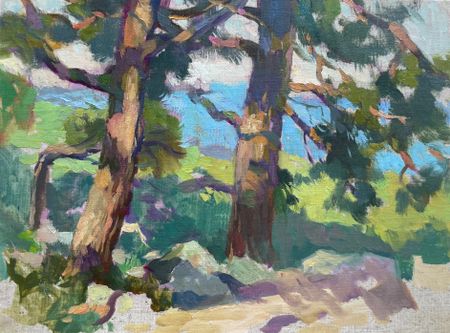 Алина Коршункова (Авторская графика - 
                  20 x 15 см) Сосны в Крыму