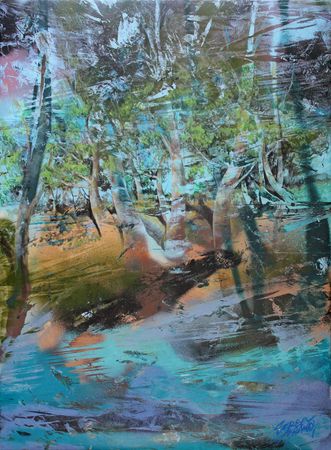 Сергей Акрамов (Авторская графика - 
                  55 x 75 см) Момент 025