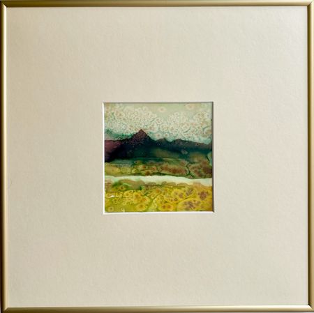 Анастасия Попова (Авторская графика - 
                  40 x 40 см) Весна в горах