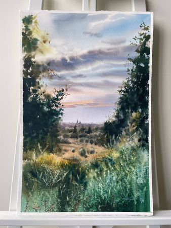 Жанна Губина (Авторская графика - 
                  36 x 56 см) На горизонте