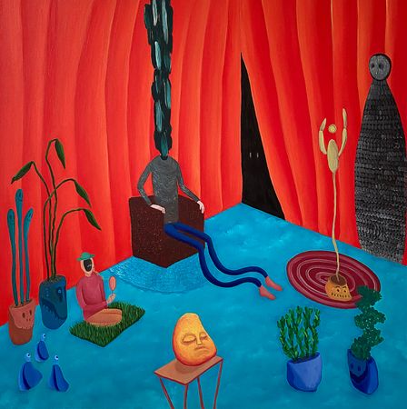 Леша Мелки (Картина, живопись - 
                  70 x 70 см) IMITATION OF HAPPINESS