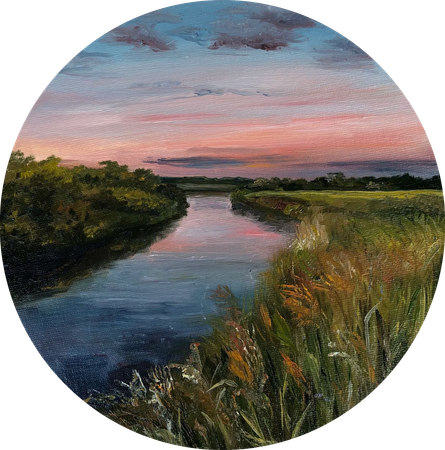 Маргарита Басалей (Картина, живопись - 
                  25 x 25 см) Прогулка