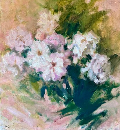 Екатерина Феоктистова (Картина, живопись - 
                  50 x 55 см) Пионы