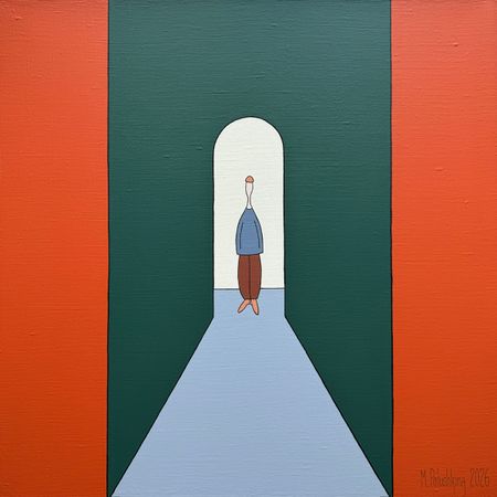 Мария Полушкина (Картина, живопись - 
                  50 x 50 см) Перспективный молодой человек