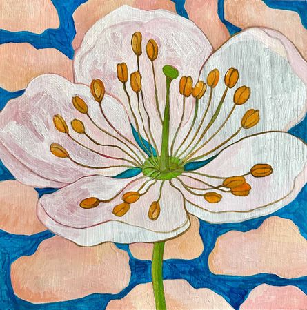 Ева Гец (Картина, живопись - 
                  30 x 30 см) Весна живет