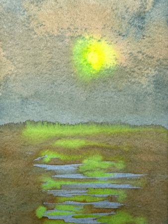 Анастасия Попова (Авторская графика - 
                  30 x 40 см) Суперлуние