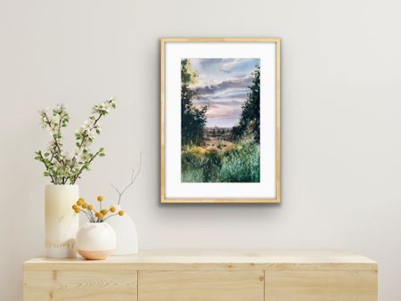 Жанна Губина (Авторская графика - 
                  36 x 56 см) На горизонте