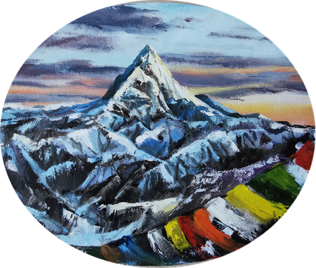 Мила Bezú (Картина, живопись - 
                  30 x 20 см) Mount Everest