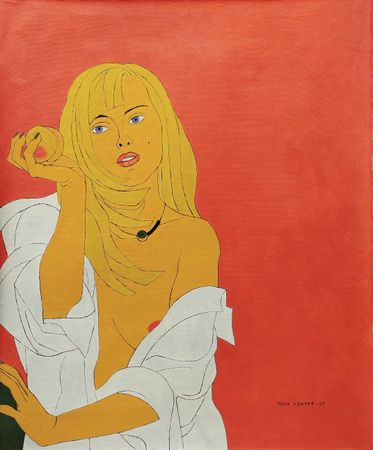 Рауф Туктар (Картина, живопись - 
                  60 x 73 см) Девушка с персиком